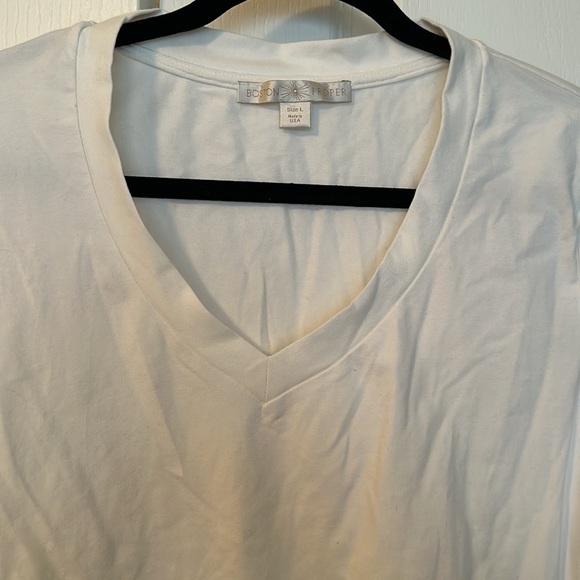 Boston Proper Tunic Tee, White, NWOT, Sz L - Picture 3 of 5